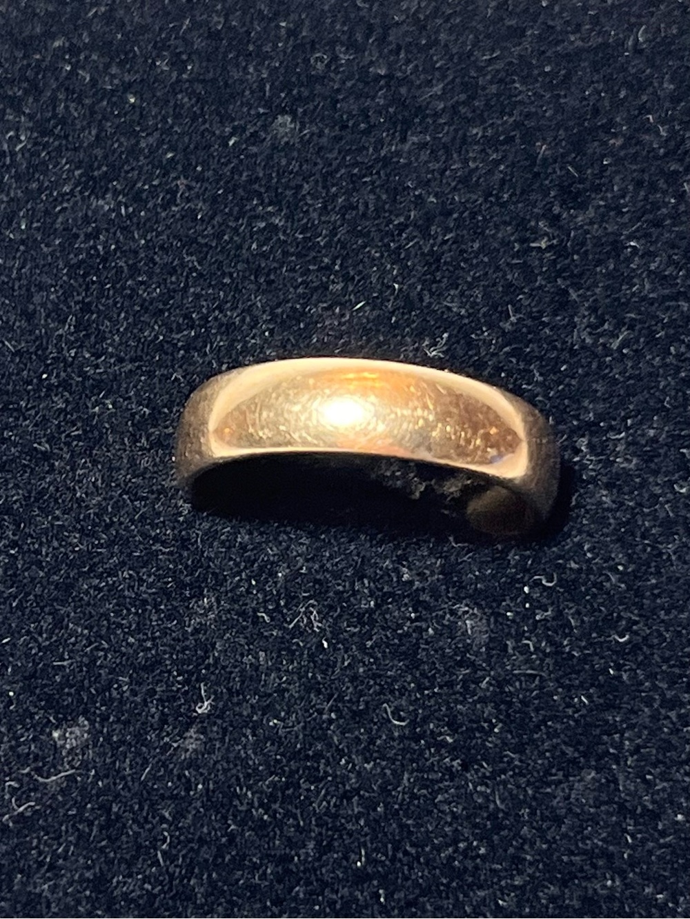 14K Yellow Gold Classic Wedding Band Unisex 4.85mm Size 7.5 - Picture 3 of 8